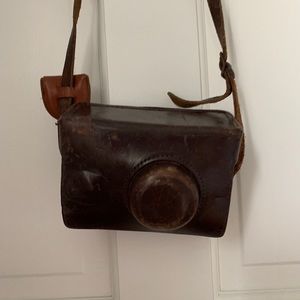 Vintage leather camera case